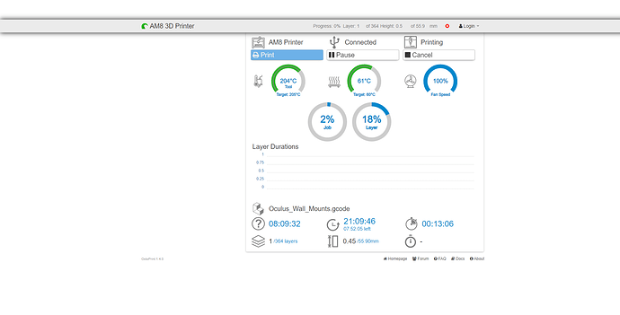 AM8 3D Printer  OctoPrint  0  21 09