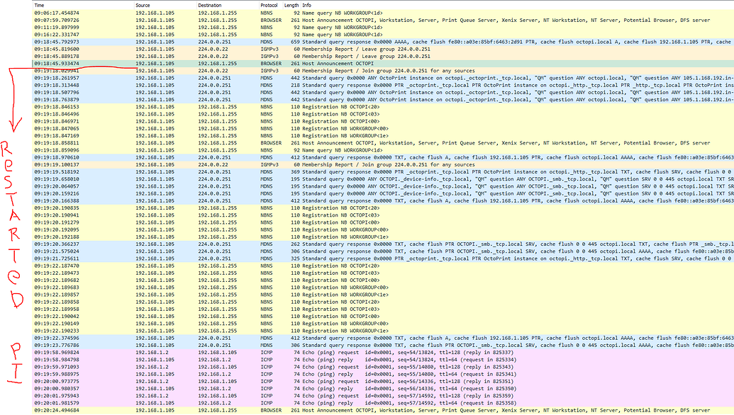 pi wireshark captures