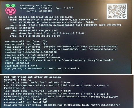 boot error message