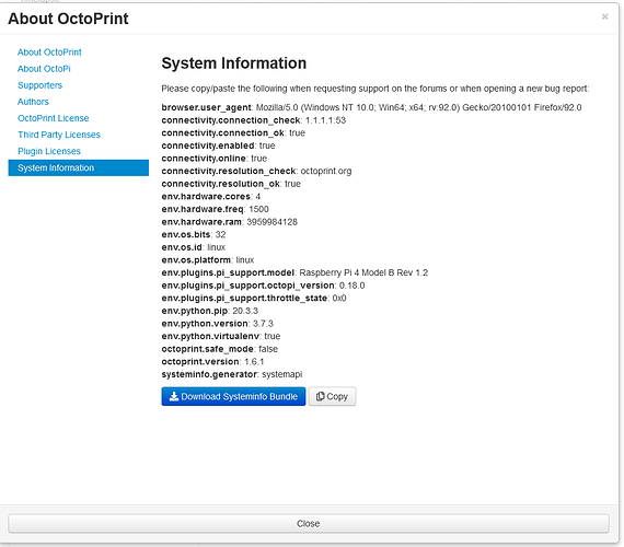 OctoPrint Information