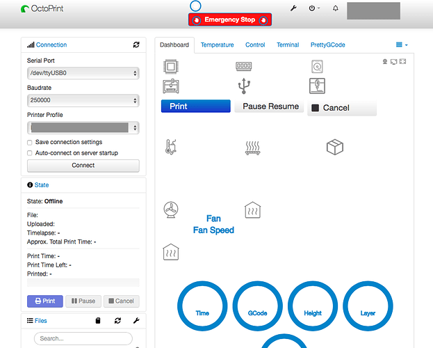 Octoprint UI Issue