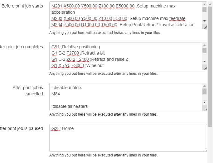 G Code Editor In Octoprint Gcode Red Underlines General Octoprint Community Forum