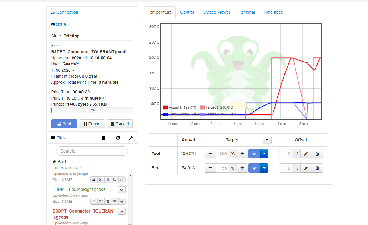 Communication error at the start of a new 3D-print - Get Help - OctoPrint  Community Forum